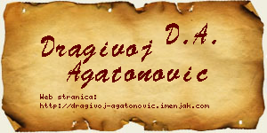 Dragivoj Agatonović vizit kartica